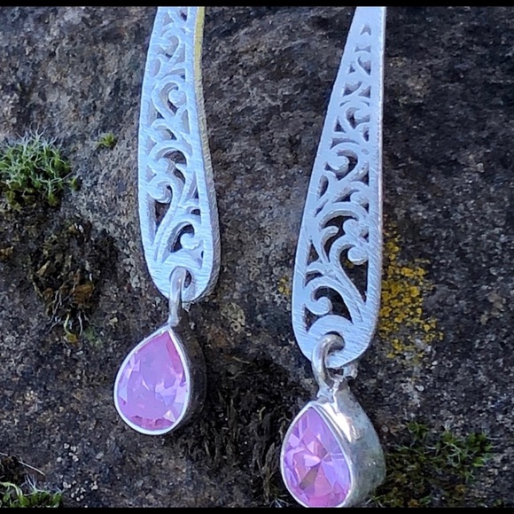 Pink Topaz Earrings - Picture 4 of 8